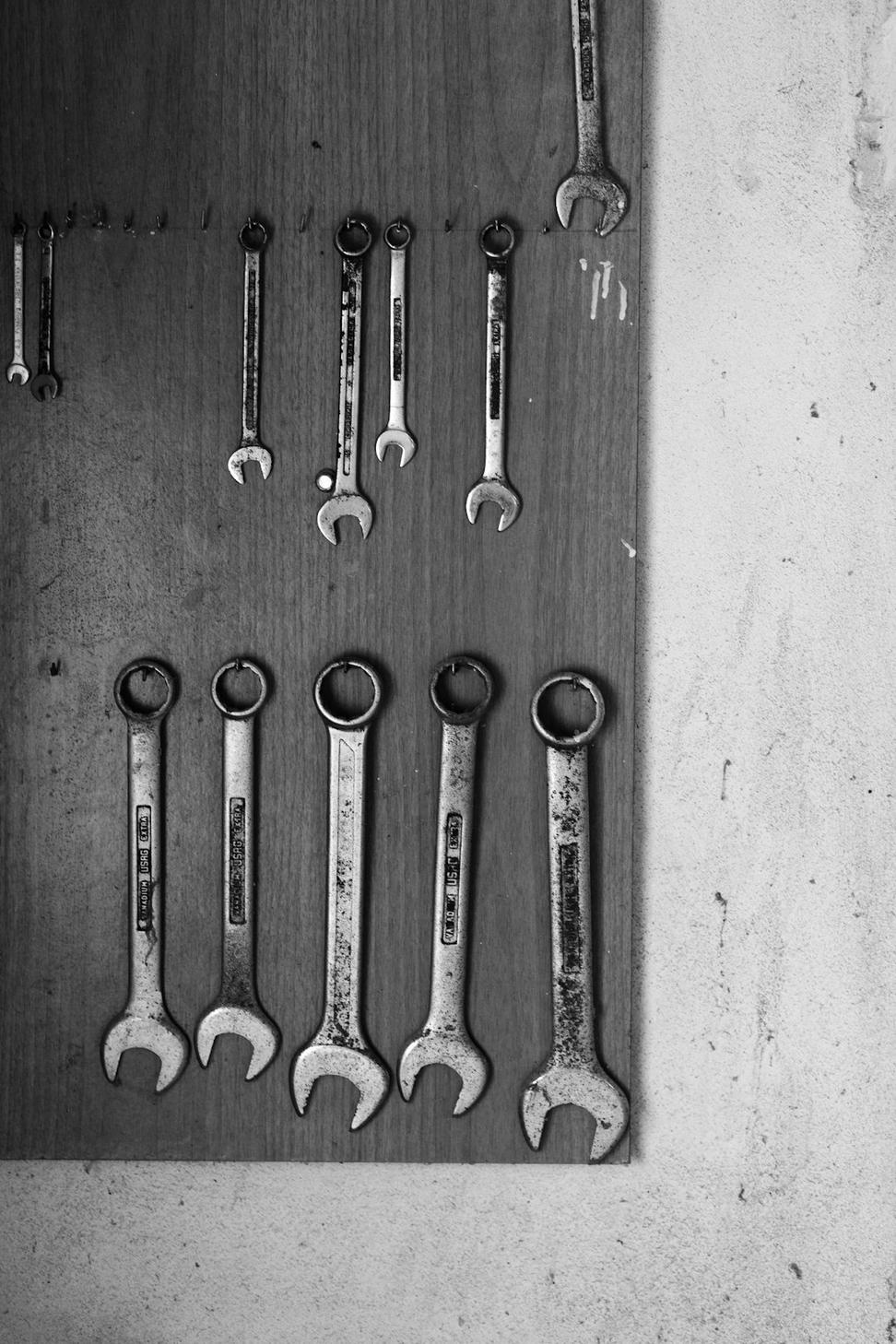 Vintage car workshop